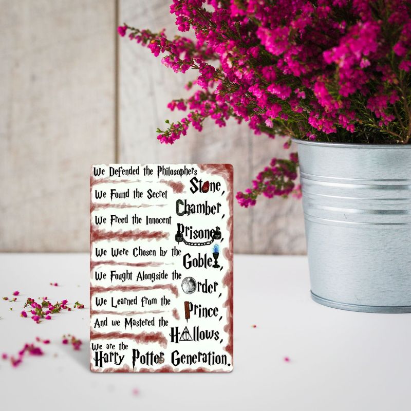 Acrylic Harry Potter Quote Printed Tabletop Frame for Bedroom, Living Room & Office Harry Potter Theme Return Gift Birthday Gift For Kids, Friends & Harry Potter Fans